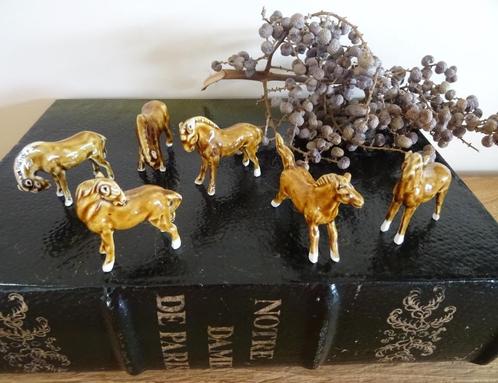 6 zeldzame waardevolle miniatuur paardjes paarden, setprijs, Verzamelen, Beelden en Beeldjes, Zo goed als nieuw, Dier, Ophalen of Verzenden
