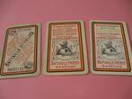 3 oude losse speelkaarten Battaille Frères Basècles (63), Collections, Cartes à jouer, Jokers & Jeux des sept familles, Comme neuf