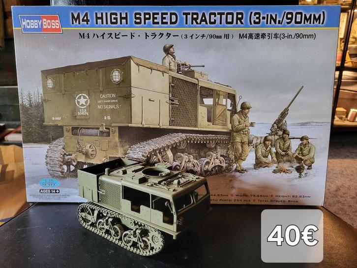 M4 high speed tractor 1/35, Hobby en Vrije tijd, Modelbouw | Auto's en Voertuigen, Zo goed als nieuw, Overige typen, 1:32 tot 1:50