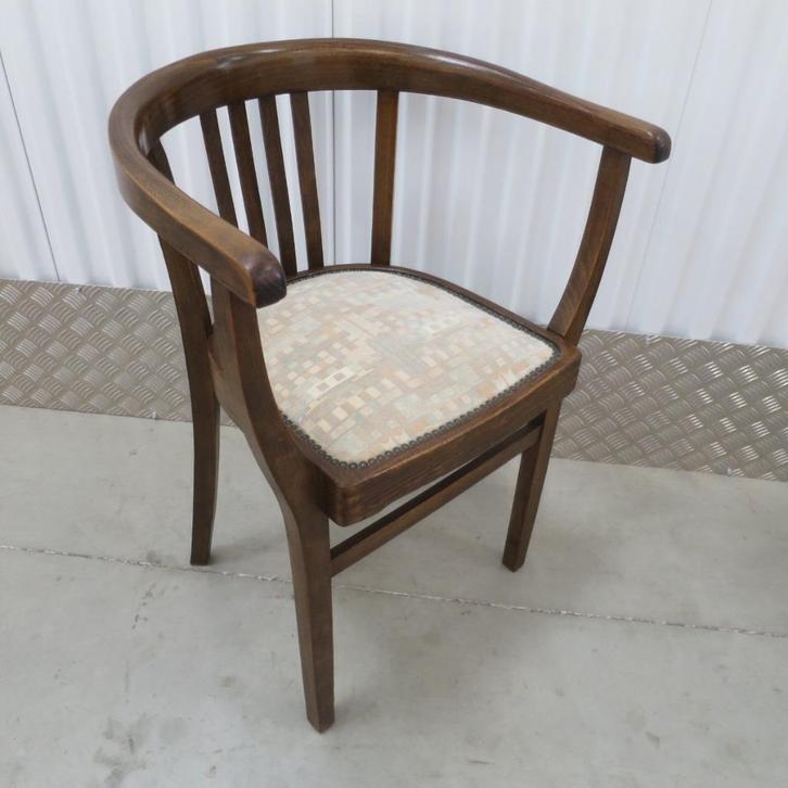 Antieke Art Deco stoel in gesneden hout in koloniale stijl, Antiek en Kunst, Antiek | Meubels | Stoelen en Sofa's, Ophalen