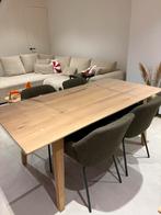 Massief eiken tafel + 4 stoelen, Enlèvement, Comme neuf