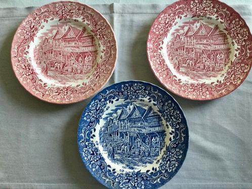 3 platte borden Ironstone Royal Tudor Ware, Antiquités & Art, Antiquités | Porcelaine, Enlèvement ou Envoi