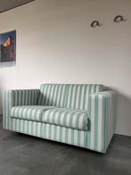 Vintage Sancal zetels in muntgroen/wit gestreept., Huis en Inrichting, Ophalen, Gebruikt, Stof