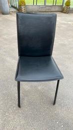 6 zwarte stoelen, Huis en Inrichting, Stoelen, Vijf, Zes of meer stoelen, Leer, Zo goed als nieuw, Zwart