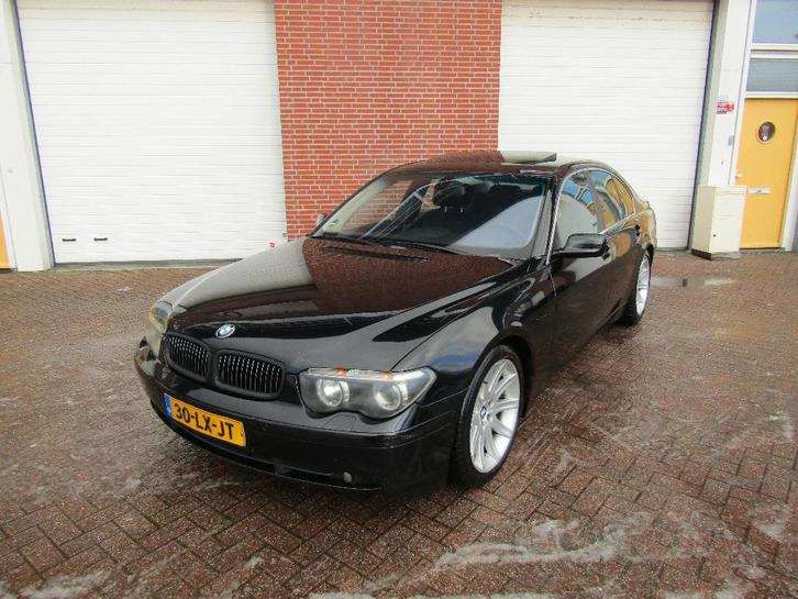 BMW 745I EXECUTIVE V8 333 PK BJ 02 /SCHUIFDAK/XENON/UITLAAT, Auto's, BMW, Bedrijf, Climate control, Automaat, Zwart, Zwart, Leder