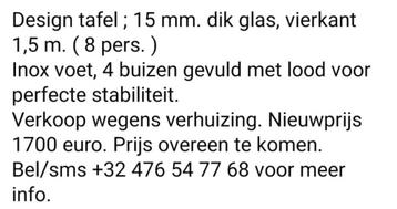 Design tafel beschikbaar voor biedingen