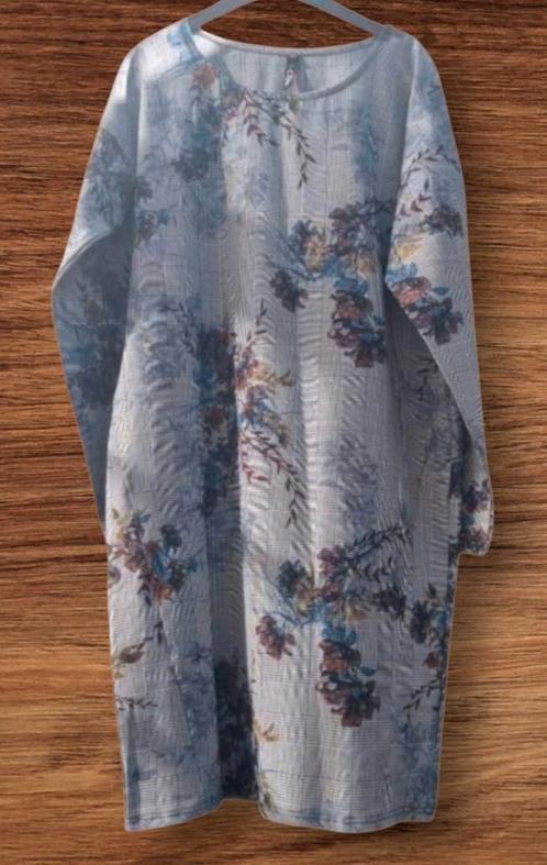✨️NED Jurk - Travelstof! - Maat M - Ziet eruit als Nieuw✨️, Kleding | Dames, Jurken, Zo goed als nieuw, Maat 38/40 (M), Grijs