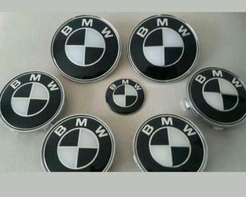 Bmw emblemen set van 7 logo's > zwart wit f15 e60 e90 e39 beschikbaar voor biedingen