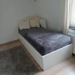 Bedbank met 2 lades/2 matrassen, wit 80x200cm, Huis en Inrichting, Ophalen, Verstelbaar, Wit, Tweepersoons