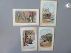 1910, lot 4 cartes postales, Fables de Lafontaine, Collections, Cartes postales | Thème, Autres thèmes, Non affranchie, Envoi