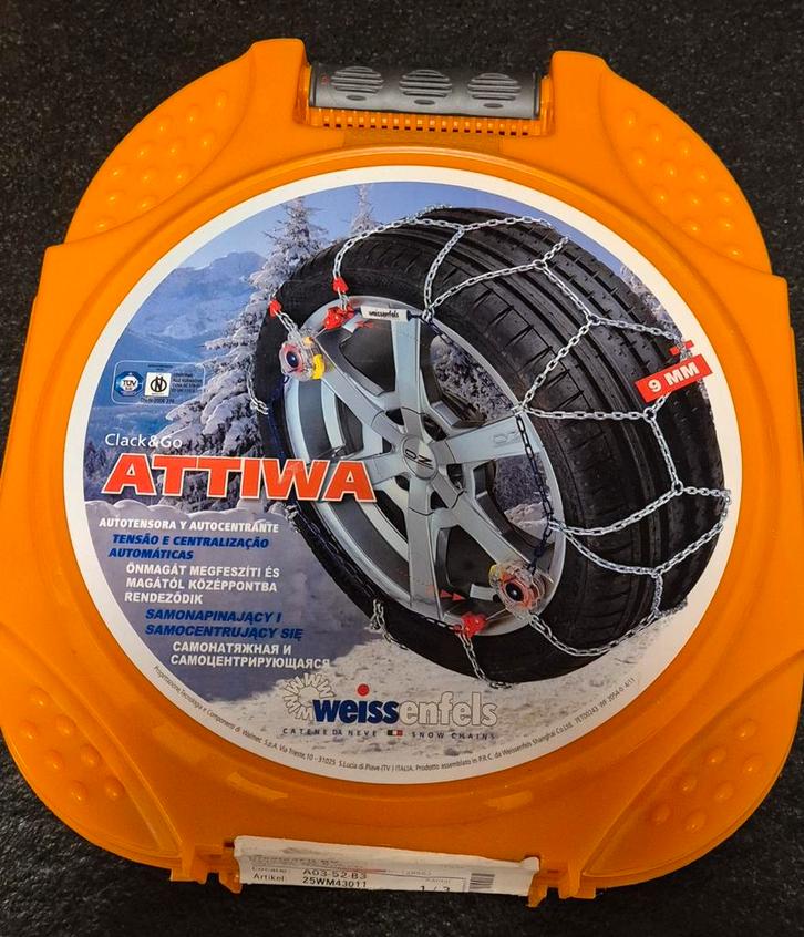 Sneeuwkettingen Weissenfels Attiwa Clack & Go M43, Auto diversen, Sneeuwkettingen, Ophalen