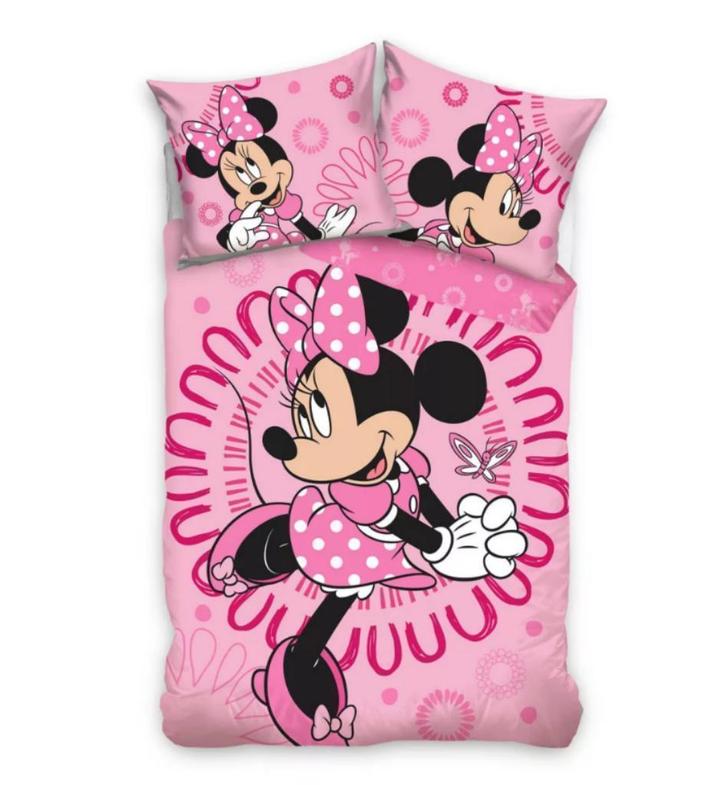 Minnie Mouse Dekbedovertrek 140 X 200 cm - Disney, Kinderen en Baby's, Kinderkamer | Beddengoed, Nieuw, Dekbedovertrek, Roze, Meisje