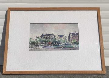 aquarelle london signe raymond coumans beschikbaar voor biedingen