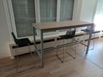Hoge eettafel met 3 barkrukken, Ophalen, Overige materialen, 50 tot 100 cm, Zo goed als nieuw