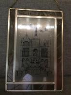 Glazlood raampje gemeentehuis Hemiksem, Doe-het-zelf en Bouw, Ophalen of Verzenden, Nieuw, Glasplaat