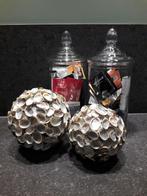 Luxueuze decoratiebollen met parelmoerschelpen - 2 stuks, Ophalen of Verzenden, Nieuw