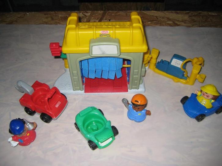 Fisher-Price : Little people carwash en garage, Kinderen en Baby's, Speelgoed | Fisher-Price, Gebruikt, Speelset, Ophalen of Verzenden