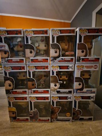 Différentes Funko pop ( stranger things, star wars,... disponible aux enchères