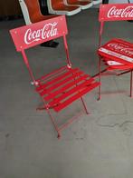 Coca-cola stoelen metaal 2 stuks, Verzamelen, Zo goed als nieuw, Ophalen, Gebruiksvoorwerp