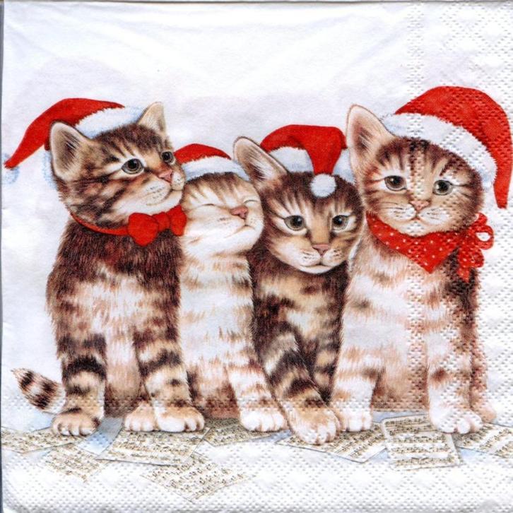 4 papieren servetten, patroon 1, ideaal om te knutselen, Hobby en Vrije tijd, Knutselen, Nieuw, Ophalen of Verzenden