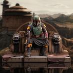 star wars The Mandalorian 1/7 Boba Fett on Throne 24 cm, Verzenden, Nieuw, Beeldje of Buste