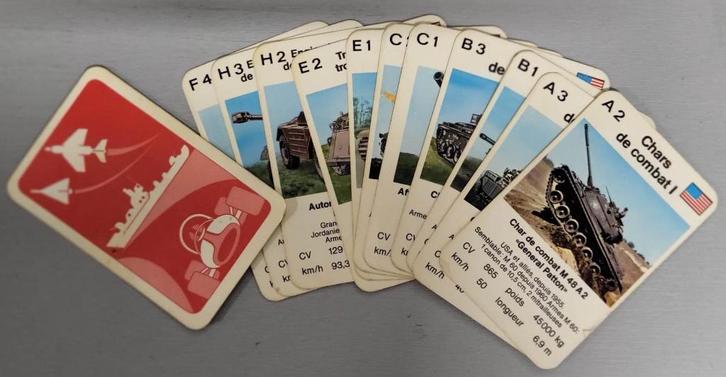 VINTAGE Jeu (de cartes) d'atout Quartet CHARS, Verzamelen, Speelkaarten, Jokers en Kwartetten, Gebruikt, Speelkaart(en), Ophalen of Verzenden