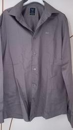 Herenhemd Versace  glanzend grijs maat M, Enlèvement ou Envoi, Gris