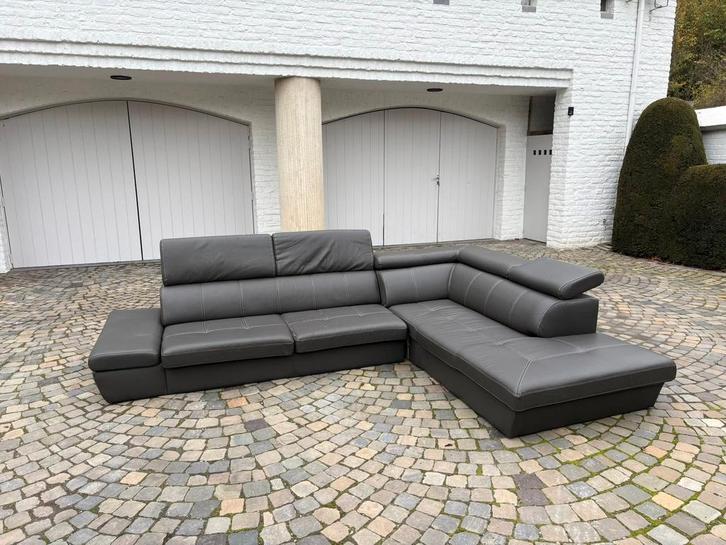 Canapé d'angle, Maison & Meubles, Canapés | Coins salons complets, Utilisé, Cuir, Enlèvement