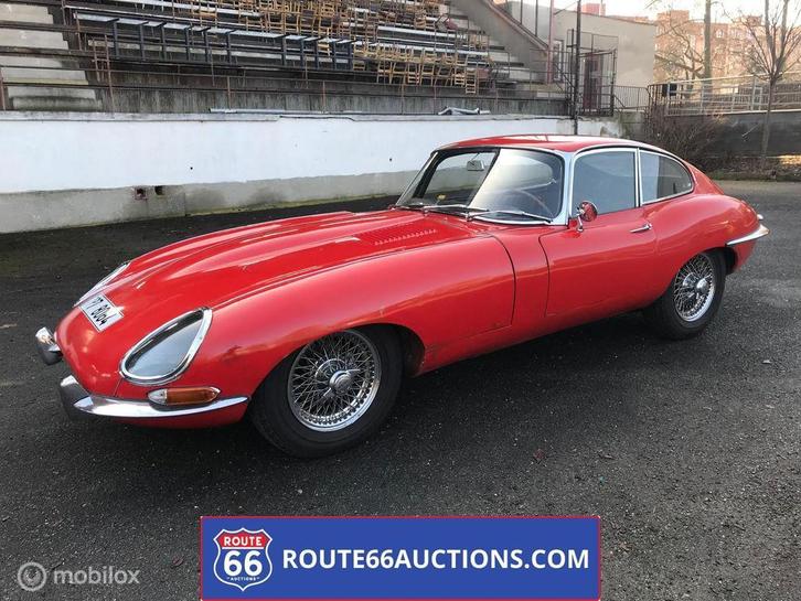 Jaguar E-Type Coupe Series 1 | 1964 | Route 66 Auctions, Auto's, Oldtimers, Bedrijf, Te koop, Jaguar, Benzine, Overige carrosserie