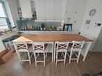 Keuken eiland fineer eik+ stoelen, Huis en Inrichting, Ophalen, Gebruikt
