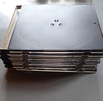 10 boitier noir et transparent vide  pour rangement cd dvd, Enlèvement ou Envoi, Utilisé