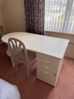 Wit bureau meubel, Huis en Inrichting, Ophalen, Zo goed als nieuw, Bureau