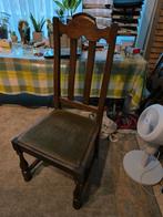 6 Vintage-stoelen, Huis en Inrichting, Stoelen, Ophalen, Gebruikt, Bruin, Stof