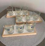 NIEUW! 3 set glaazen kaarsjes: PER STUK €8, Collections, Porcelaine, Cristal & Couverts, Enlèvement, Comme neuf