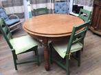 Tafel en stoelen te koop, Huis en Inrichting, Tafels | Eettafels, Ophalen, Zo goed als nieuw, Rond
