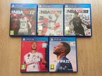 Lot van 5x PS4 Sport games beschikbaar voor biedingen