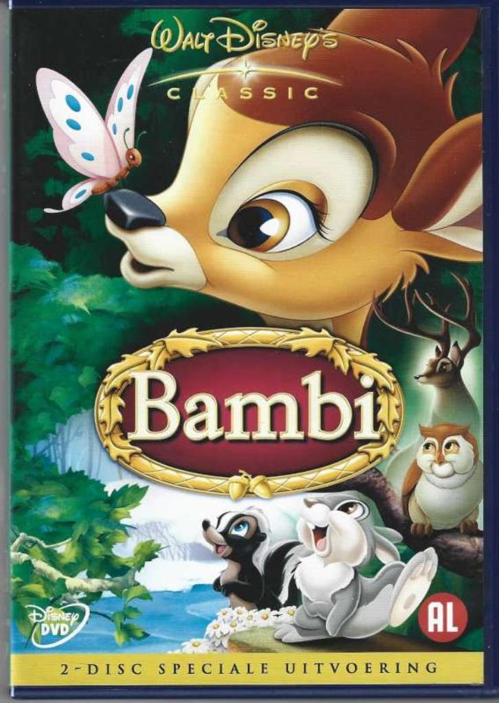 DVD Bambi 1, Cd's en Dvd's, Dvd's | Tekenfilms en Animatie, Zo goed als nieuw, Amerikaans, Tekenfilm, Alle leeftijden, Ophalen of Verzenden
