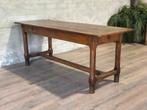 Antieke Franse boerentafel - 196 x 74 cm + 80 cm hoog, Ophalen of Verzenden
