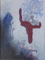JAN VAERTEN / IN HET TEKEN VAN '73 / OLIEVERF PANEEL 94x71cm, Antiquités & Art, Enlèvement