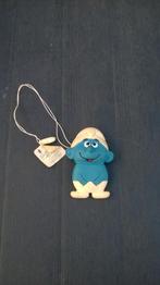 Portefeuille Platte smurf in PVC, Verzamelen, Verzenden, Gebruikt, Overige Smurfen, Gebruiksvoorwerp