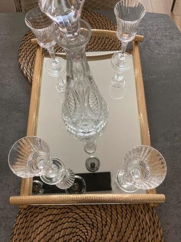 Glazen dienblad, Huis en Inrichting, Woonaccessoires | Dienbladen, Ophalen, Gebruikt, Overige materialen