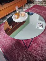 Table basse ronde avec miroir, diamètre 80 cm, hauteur 38 cm, Ophalen, Gebruikt, Rond, Glas
