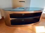 TV-meubel (bruin/zwart, hout en glas), Huis en Inrichting, Glas, Ophalen