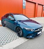 Mercedes benz A35 AMG, Auto's, Automaat, Zwart, Blauw, Leder