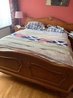 bed met matras, Huis en Inrichting, Ophalen, Gebruikt, Bruin, Tweepersoons