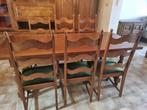 eettafel en 6 stoelen, Huis en Inrichting, Tafels | Eettafels, Ophalen, Zo goed als nieuw, Vijf personen of meer, Rechthoekig
