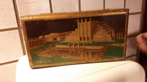 Blik chocoladefabrikant Cote d'or wereldtentoonstelling 1935, Verzamelen, Blikken, Gebruikt, Overige, Overige merken, Ophalen of Verzenden