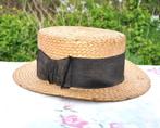 ancien chapeau canotier pour tour de 57 cm, Ophalen of Verzenden, Dames