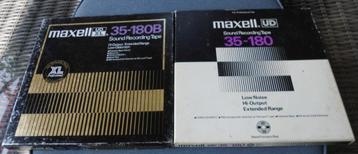 Bobines métalliques Maxell avec ruban adhésif. (26 cm) Le ru