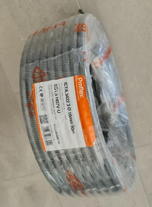 Flex kabel 5G1,5mm² - flexiebe buis, Doe-het-zelf en Bouw, Elektriciteit en Kabels, Nieuw, Kabel of Snoer, Ophalen of Verzenden